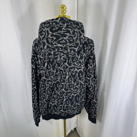 Tna Women's Aritzia Polar Fleece Hoodie Large Leopard Cheetah Animal Print Cozy - Picture 3 of 16